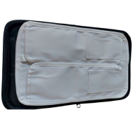 Étui en similicuir noir pour instruments de pédicure