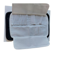 Étui en similicuir noir pour instruments de pédicure