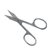 Multifunctionele schaar 9,5 cm – licht gebogen top – mat RVS