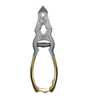 Pince Coupe Frontale Dorée – Double Articulation & Mâchoire Demi-Ronde 16cm