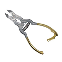 Pince Coupe Frontale Dorée – Double Articulation & Mâchoire Demi-Ronde 16cm