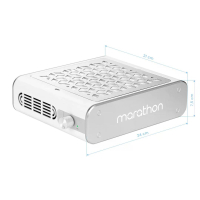 Saeyang Marathon Olimp nagelstofafzuiger HEPA 65 W met LED-lamp