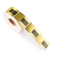 Formes pour ongles dorées (gabarits d'ongles) - 500 pièces.