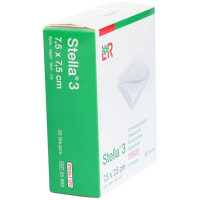 Compresses de gaze stériles Stella 3 7,5x7,5cm 8 plis - 20 pièces