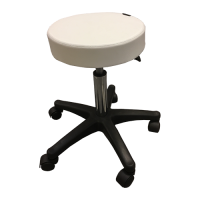 Tabouret OKI à Assise Ronde – Noir ou Blanc – Réglable