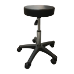 Tabouret OKI met Ronde Zit – Zwart of Wit – Verstelbaar