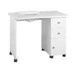 Witte manicuretafel 90 cm met stofafzuiging en handige opbergruimte