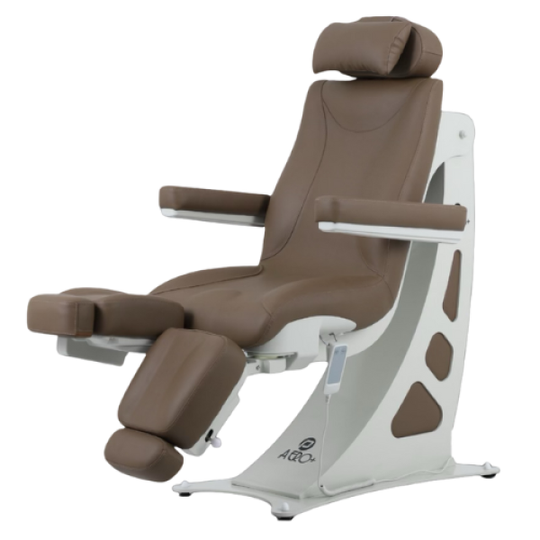Aero+ elektrische behandelstoel bruin – ergonomische pedicure