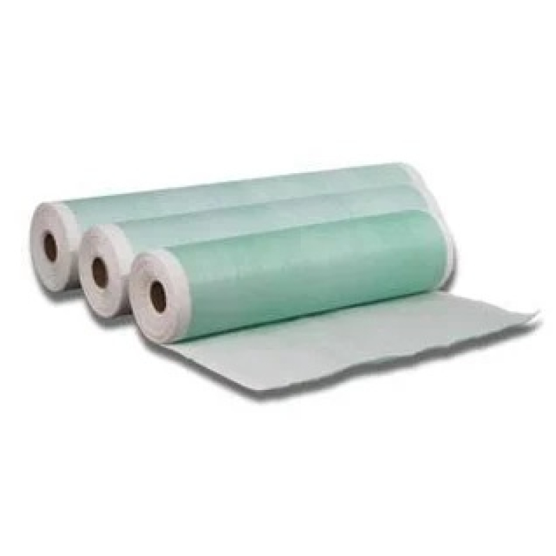 Papier d’examen Plastyrol – 3 plis avec revêtement PE vert, 40 cm x 50 m, Imperméable