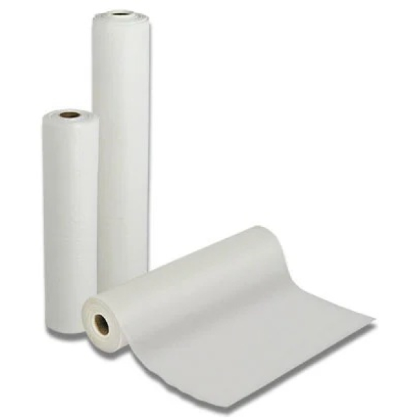 Profistar Plastyrol Onderzoekstafelpapier 40 cm x 50 m - wit - 2-laags met Waterafstotende PE-laag