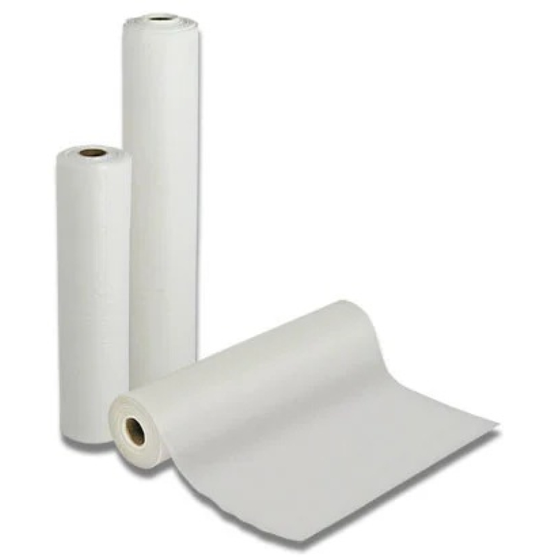 Papier d’examen Plastyrol – 2 plis avec revêtement PE blanc - 40 cm x 50 m - Imperméable