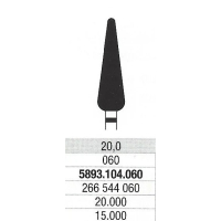 Fraise Diamantée Edenta Conique Ø 6,0 mm Extra Grosse
