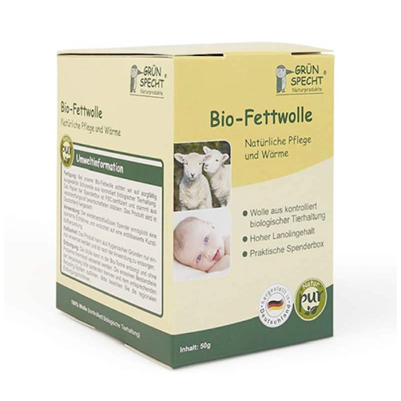 Laine Bio Grasse de Mouton 50g – Soin Naturel des Pieds