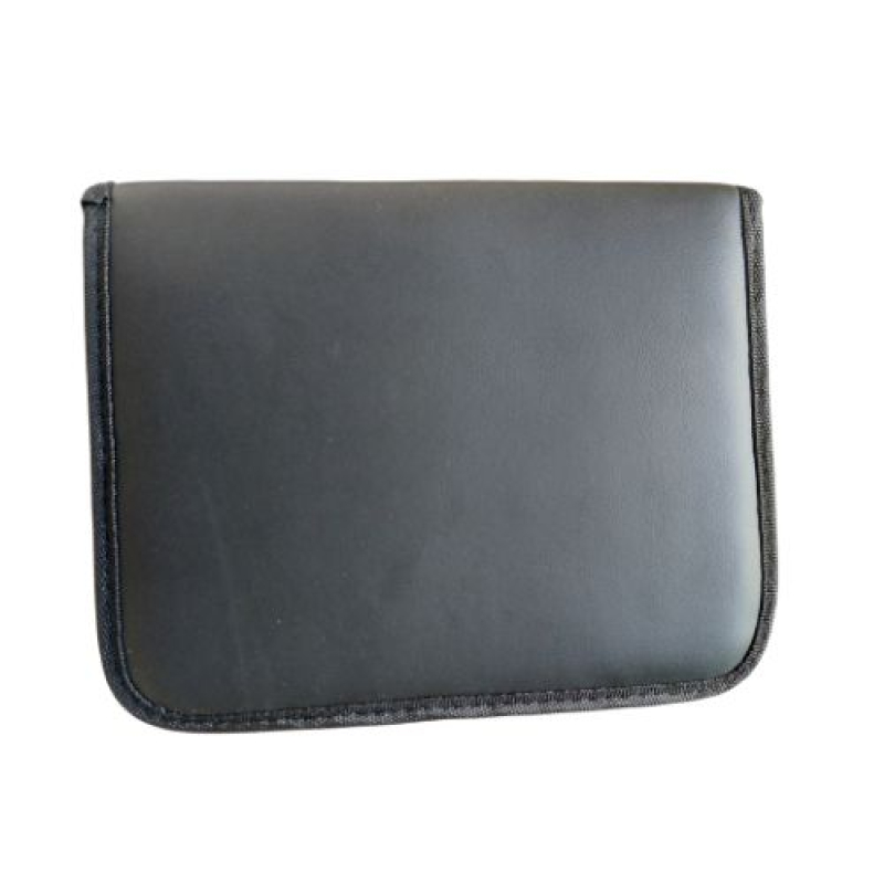 Étui en similicuir noir pour instruments de pédicure