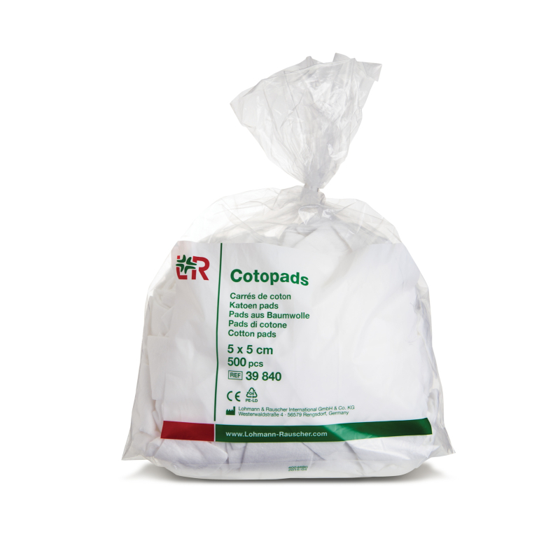 Cotopads 5 cm x 5 cm (vierkantig) 500 st. 