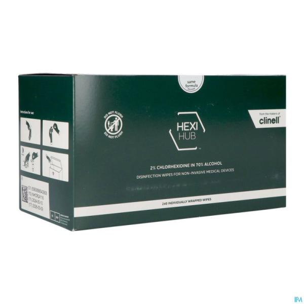 Clinell Alcoholische Huiddoekjes 2% Chloorhexidine - 240 stuks - 