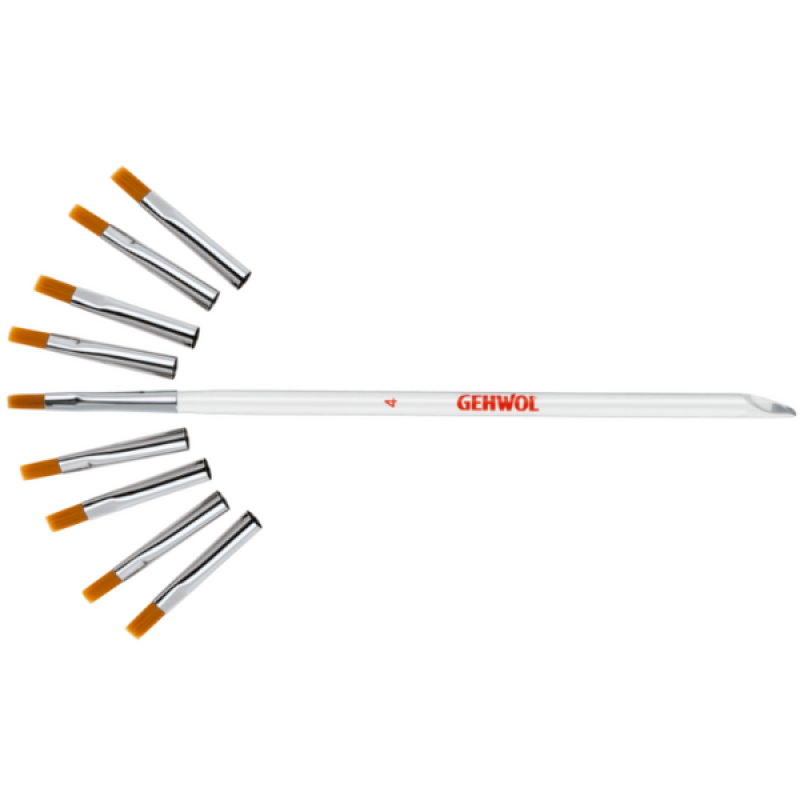 Pinceau Gehwol (Modelage/Gel) 4 mm – Inclus avec 9 Recharges
