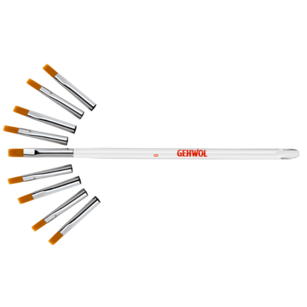 Gehwol Penseel (Modelleer/Gel) 6 mm – Inclusief 9 Vervangstukken