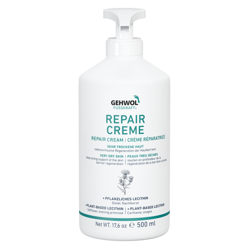 Gehwol Fusskraft Crème Réparatrice 500ml usage professionnel