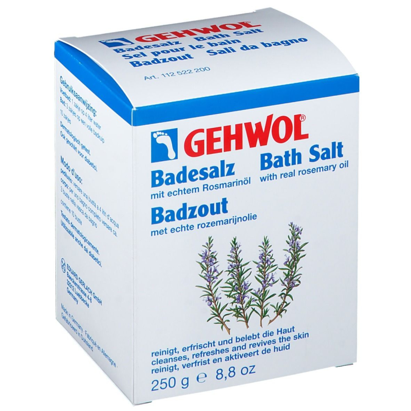 Sel de bain Gehwol Romarin – 10 sachets de 25 g – Pieds fatigués