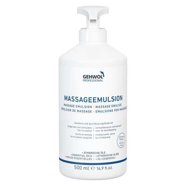 Gehwol Professional Emulsion de Massage 500ml – Soin rafraîchissant pour les pieds