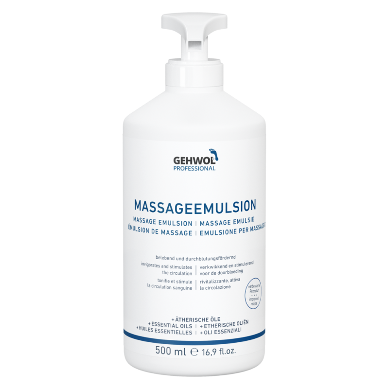 Gehwol Professional Emulsion de Massage 500ml – Soin rafraîchissant pour les pieds