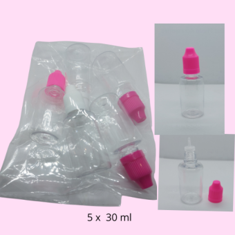 Flacons compte-gouttes en plastique1 0 ml (x10) ou 30 ml (x5)