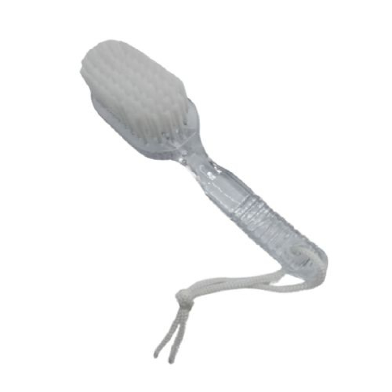 Manicureborstel transparant – dubbele werking, 14,5 cm