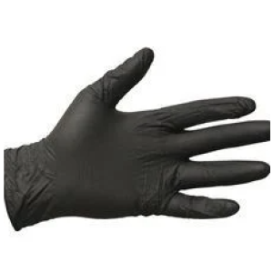  Gants Nitrile Sans Poudre - taille: Large - Noire