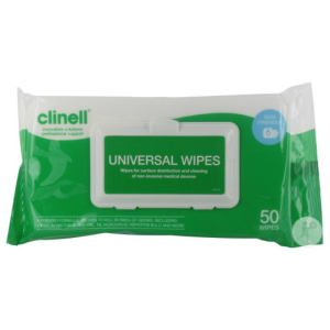 Clinell Universal Wipes / Doekjes - Schimmel- bacterie- virusdodend - 50  st