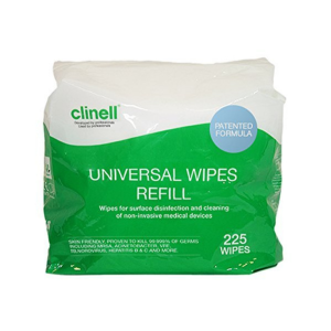 Clinell Universal  Wipes / Doekjes - Navulling emmer - 225 st