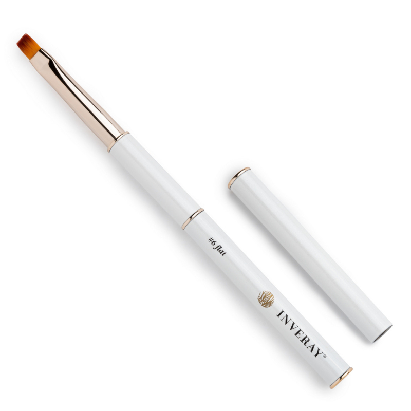 Inveray #6 Flat Gel Brush – Plat gelpenseel met beschermdop