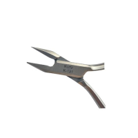 Hoektang Johann Kürtz 10 cm – rechte bek – RVS satijn – dubbele veer