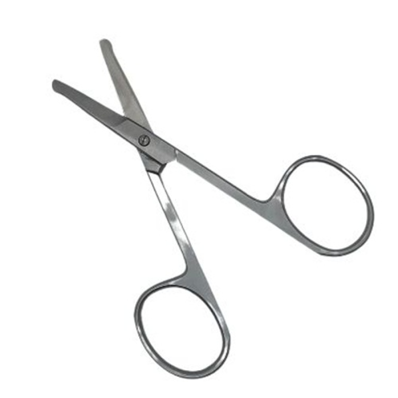 Haarschaartje 9 cm – bol uiteinde – mat – RVS – rechte benen