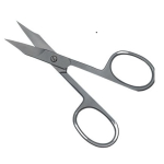 Multifunctionele schaar 9,5 cm – licht gebogen top – mat RVS