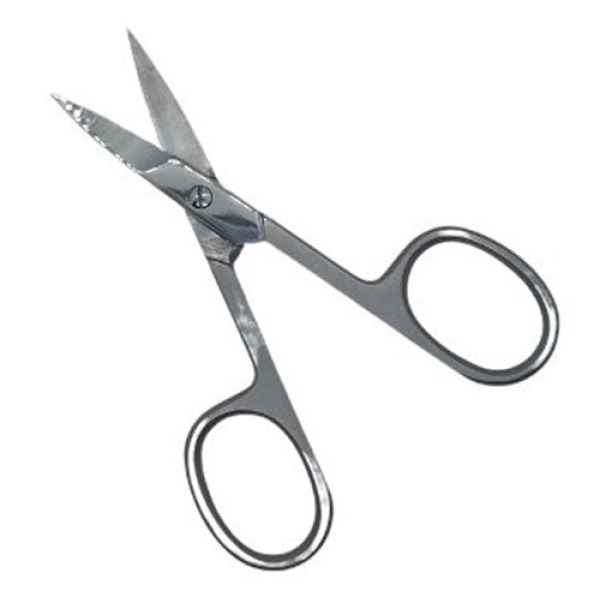 Scherpe pedicureschaar 9 cm – gebogen punt – RVS glans