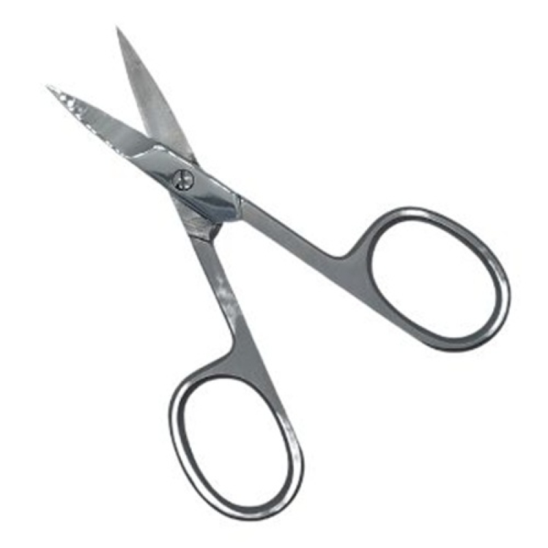 Scherpe pedicureschaar 9 cm – gebogen punt – RVS glans