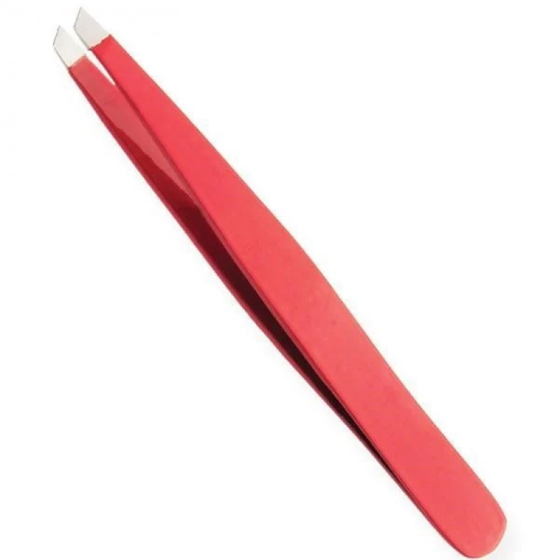 Epileerpincet Rood 90 mm – Schuine Punt & Inox