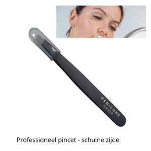 Epileer pincet (schuin) - Alu-Inox 