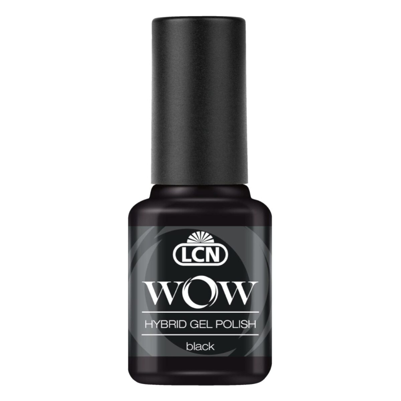 LCN WOW Hybrid Gel Polish – Black 8ml | Gel-look sans lampe