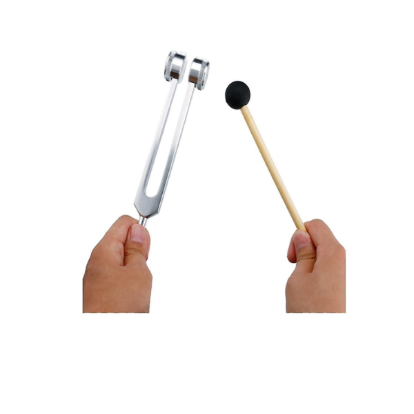 Verzwaarde Stemvork 128 Hz met Hamer & Etui – Voor Diabetici