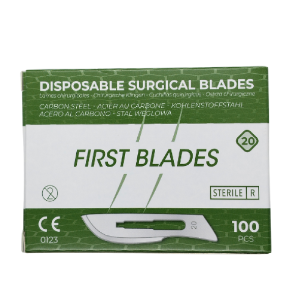 Scalpelmesjes First Blades Nr.20 – Steriel - 100 st. 