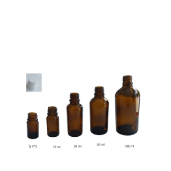 Druppelflesjes glas (5, 10, 30, 50, 100 ml)