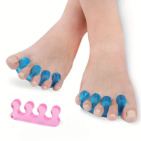 Écarteur orteils-doigts en silicone rose – Set de 2 pièces