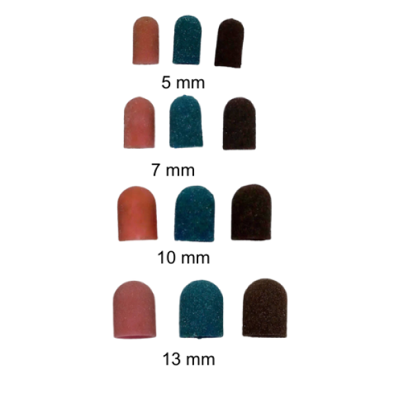 Slijpkapjes 10 mm – Set van 5 stuks, voor eeltverwijdering