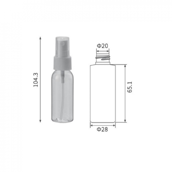 Lege verstuiver of met fijne verneveling voor het sprayen van vloeistoffen - Kunststof 30 ml inclusief dop