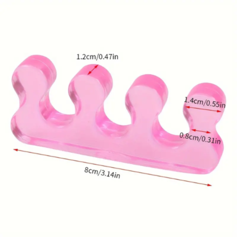 Écarteur orteils-doigts en silicone rose – Set de 2 pièces