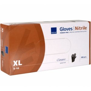 Gants en nitrile doux - Noir  - Abena 