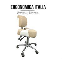 Tabouret Ergonomica Italia avec Dossier – Plusieurs Couleurs